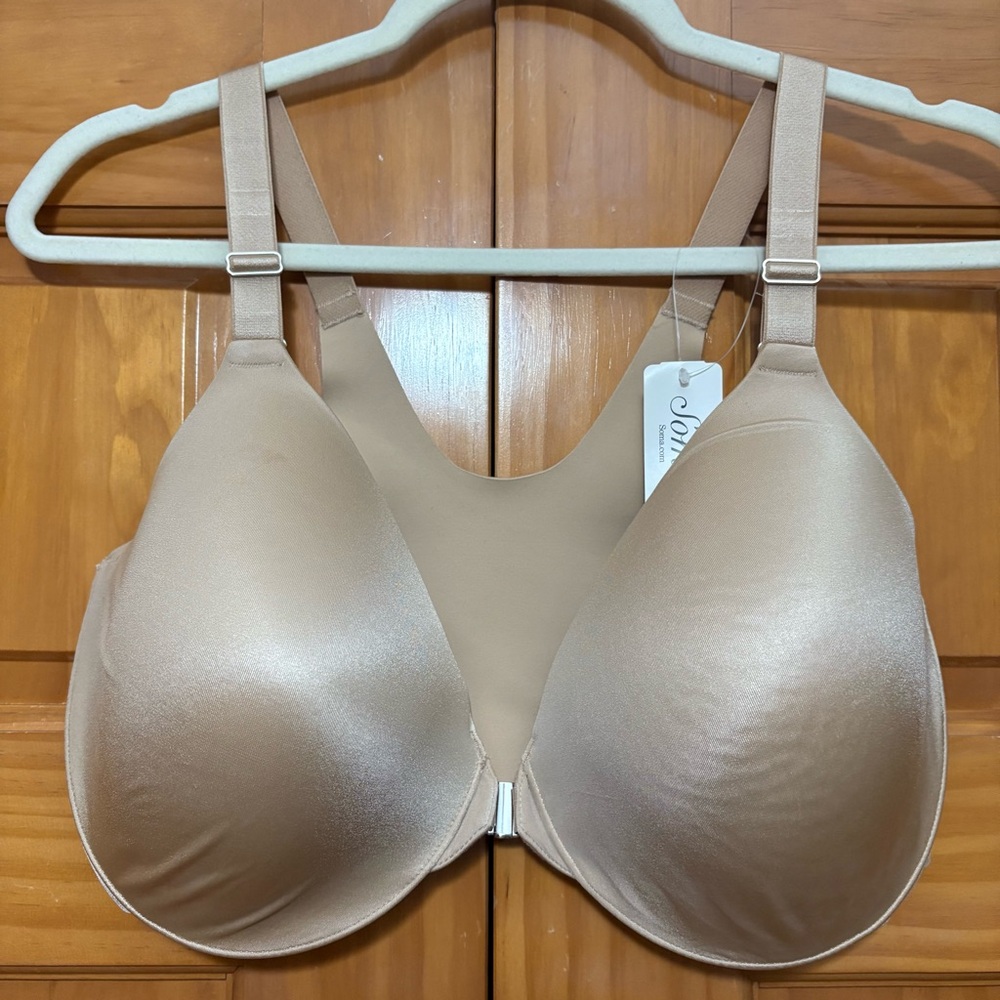 Soma Nude Front-Close T-Shirt Bra